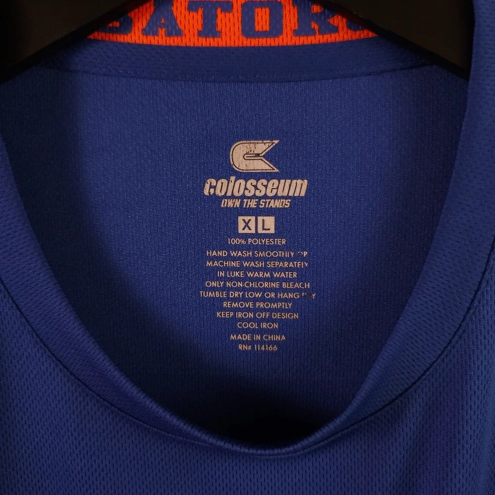 Florida Gators Shirt Mens‎ XL Colosseum Blue Orange Long Sleeve Performance Tee